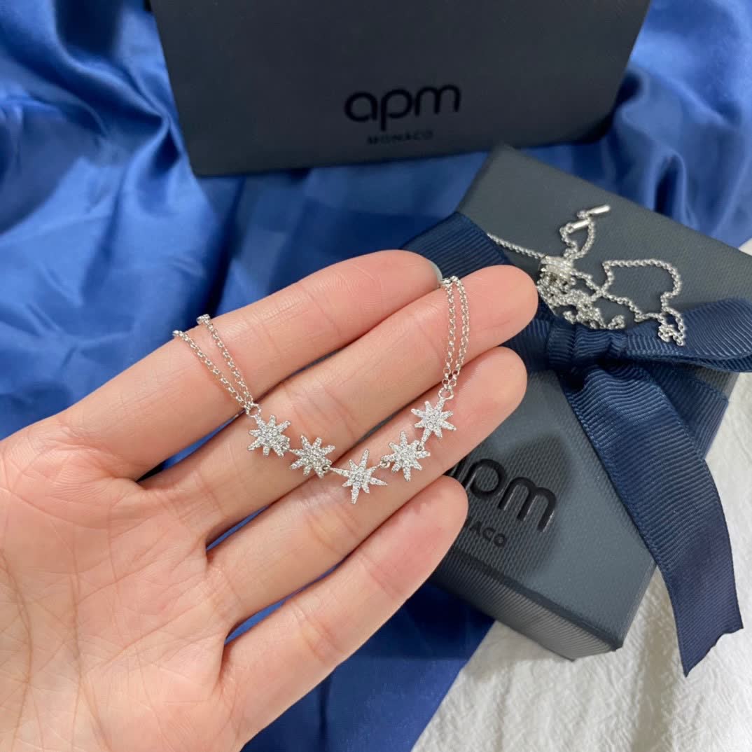 APM Monaco Snowflake Design Necklace